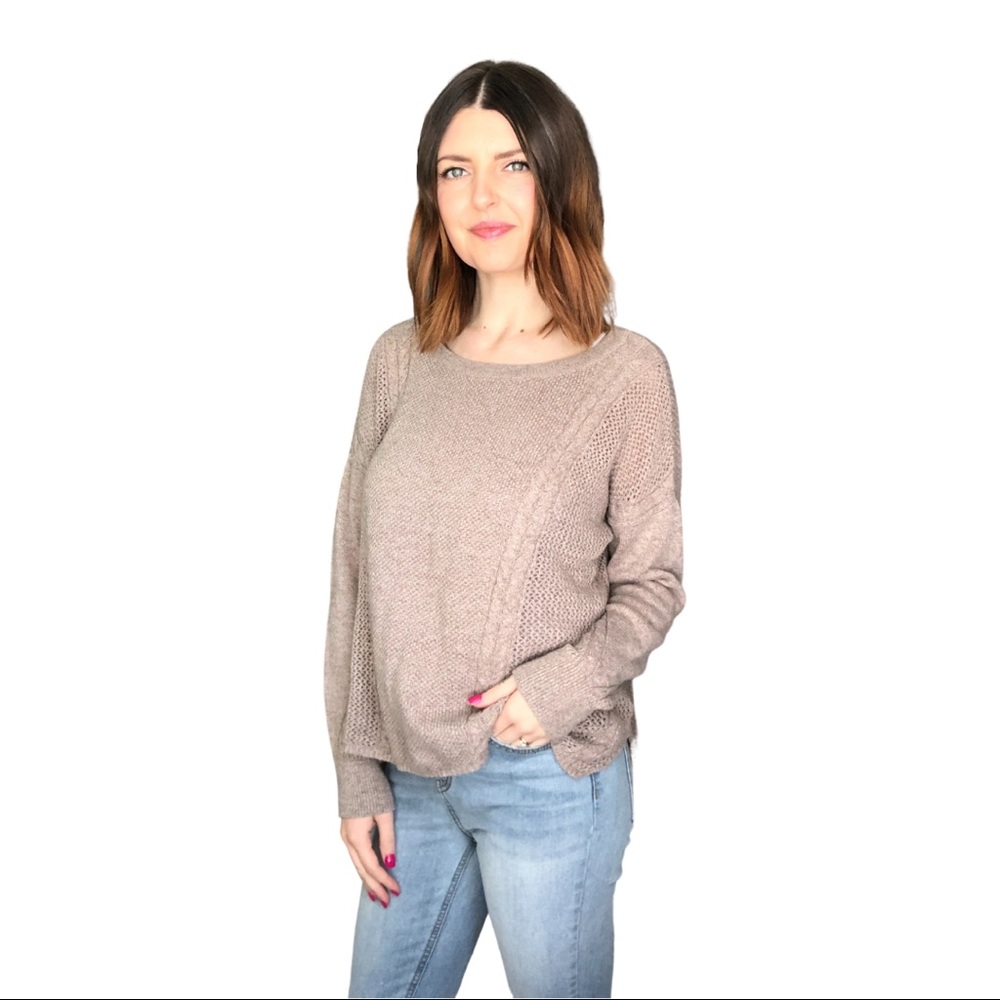 AE beige knit sweater